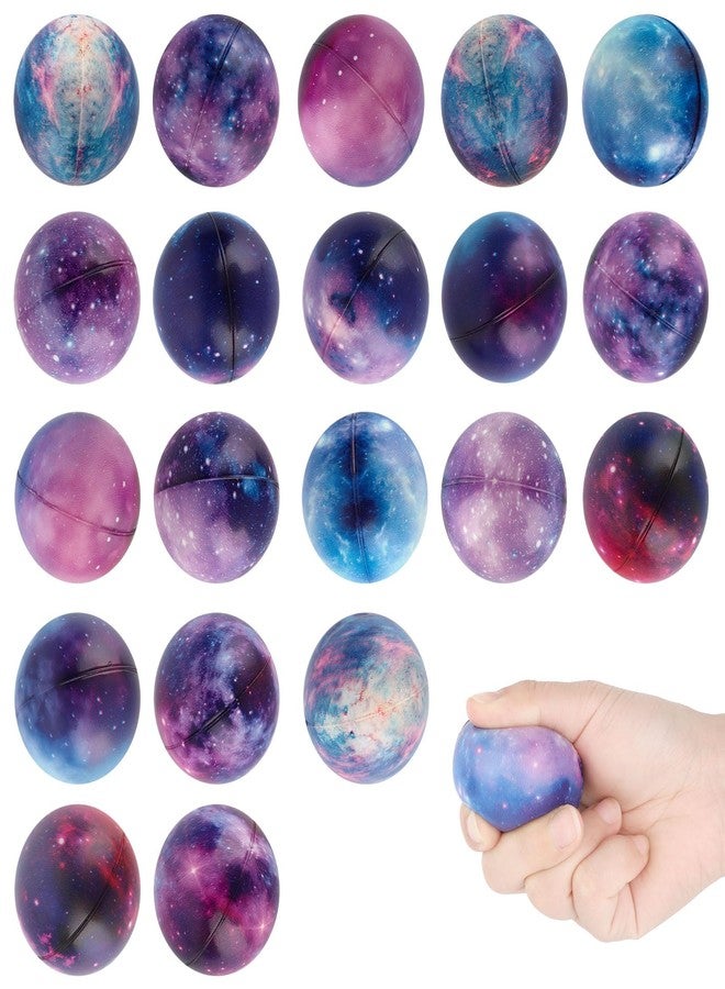 Hxezoc 20 Pieces Galaxy Stress Ball Cute Galaxy Squeeze Anxiety Bulk Toy Balls for School Reward Carnival Prizes Party Favors Hand Exercise Supplies - Image 1